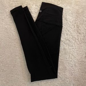 LULULEMON BLACK WUNDER UNDER SIZE 6 LEGGINGS